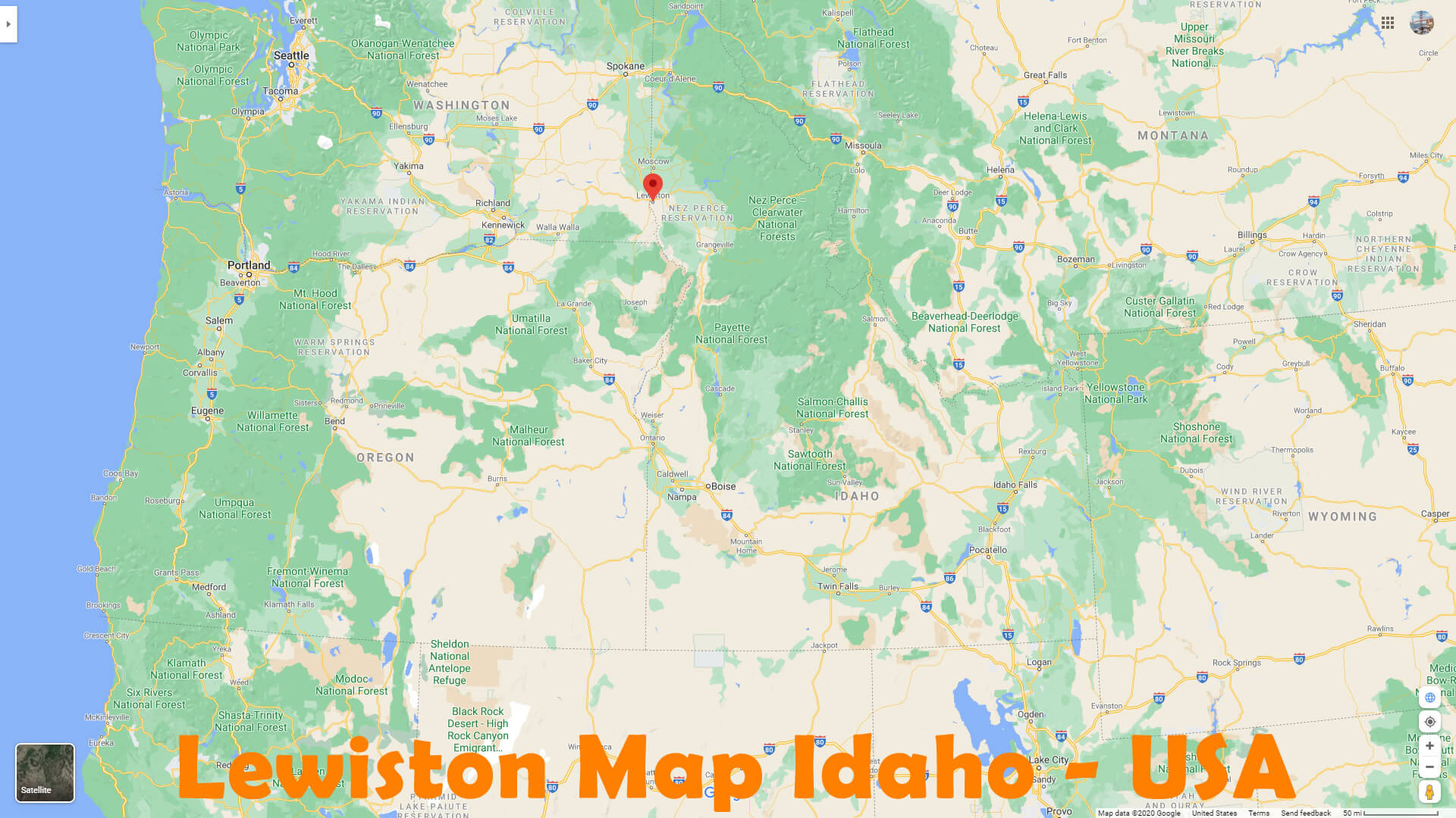 Lewiston Map Idaho   USA